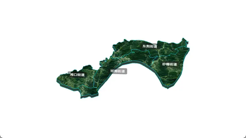 threejs 武汉市汉南区geoJson地图3d地图自定义贴图加CSS3D标签